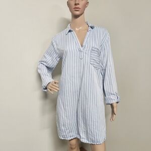 Blu Pepper Blue and White Striped Tunic